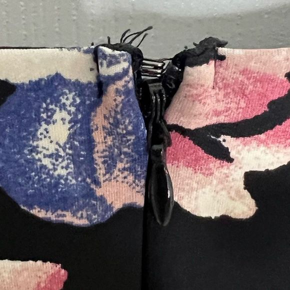 Lane Bryant Asymmetrical Hem‎ Floral Lined Sleeveless Mini Dress Size 14 - Picture 7 of 12